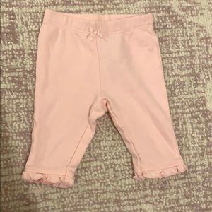 Carters light pink leggings with ruffle